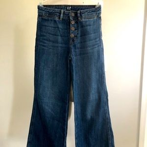 Gap girls high rise wide leg jean